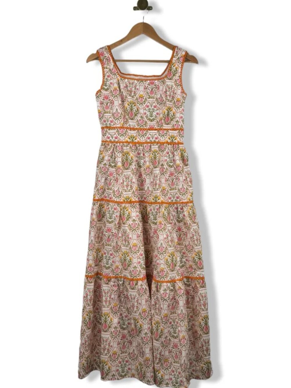 In Loom Cotton English Rose Maxi Dress